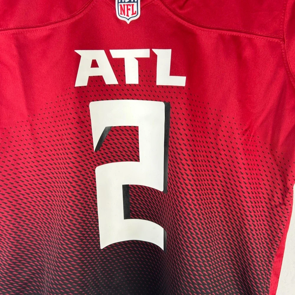 Nike Atlanta Falcons Jersey Women L Red‎ Black Matt Ryan 2 Gradient NFL On Field